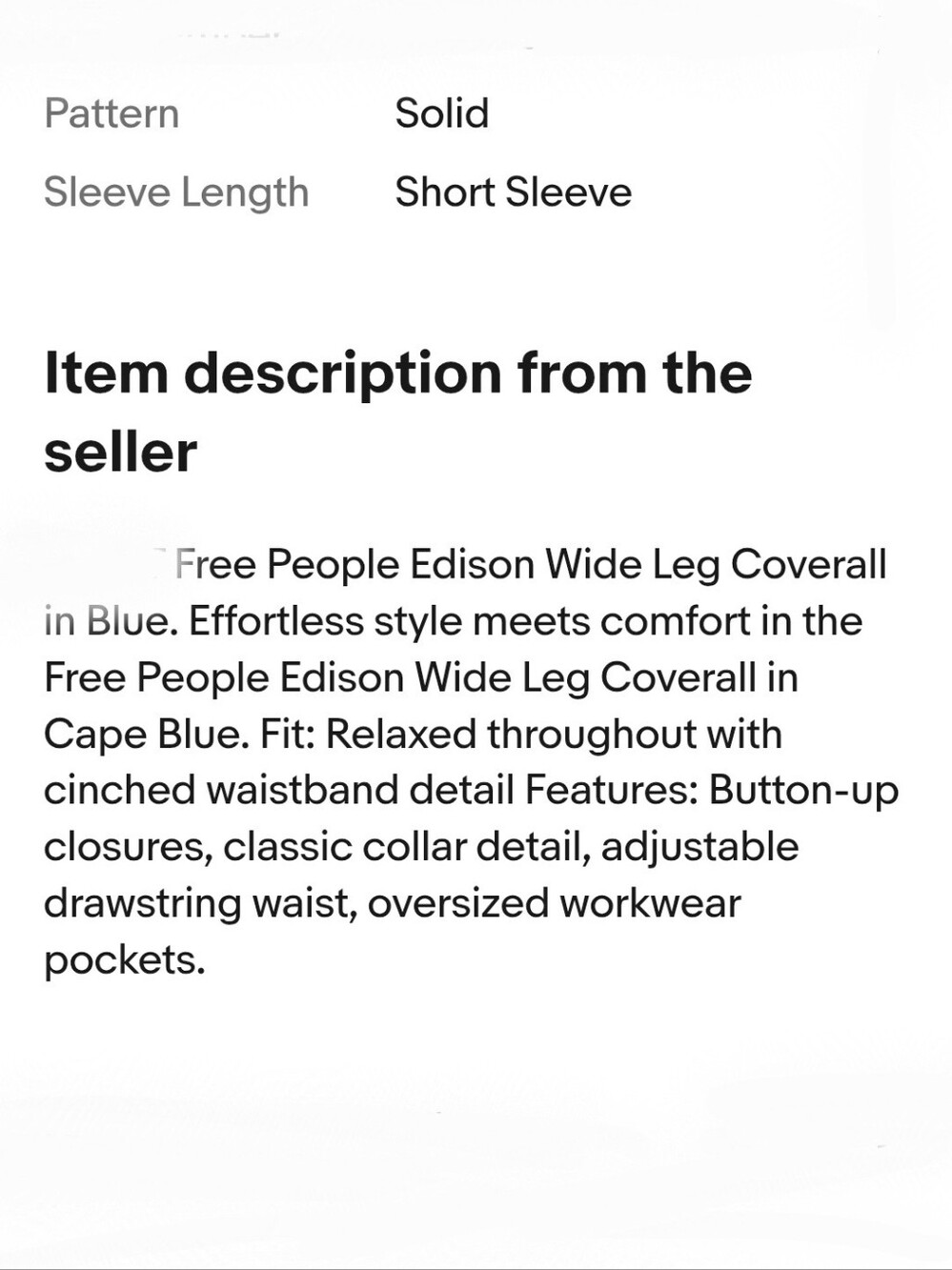 Free People Denim Short-Sleeve Jumpsuit in Medium Blue - Picture 15 of 16